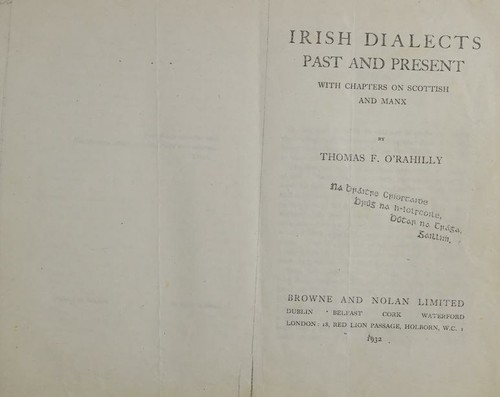 Cover for Irish Dialects Past and Present
