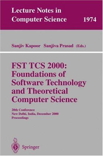 Cover for FST TCS 2000: Foundations of Software Technology and Theoretical Science
