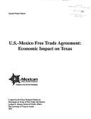 Cover for Texas Mexico Transborder Transportation Regulatory and Infrastructure Obstacles to Free Trade (Lyndon B. Johnson School of Public Affairs policy research project report)