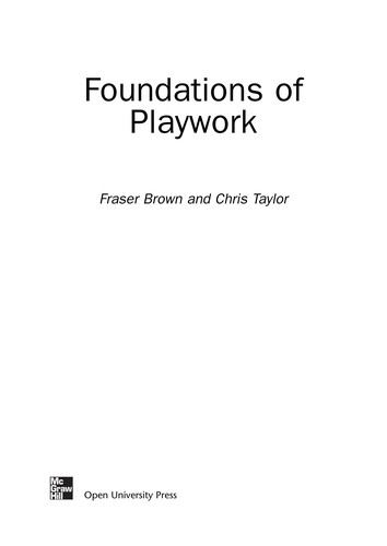 Cover for Foundations of playwork