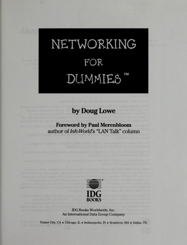 Cover for Networking for dummies