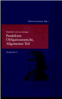 Cover for Pandekten