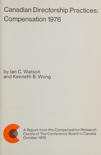 Cover for Canadian directorship practices