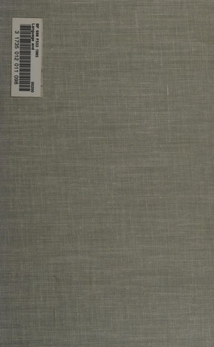 Cover for Language and logic in personality and society