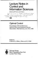 Cover for Optimal control