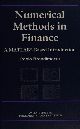 Cover for Numerical methods in finance