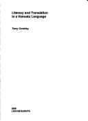 Cover for Literacy and translation in a Vanuatu language