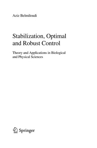 Cover for Stabilization, optimal and robust control