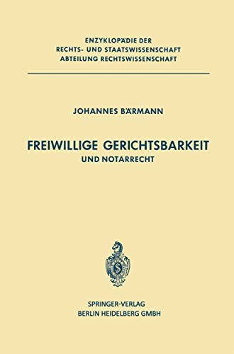 Cover for Freiwillige Gerichtsbarkeit und Notarrecht