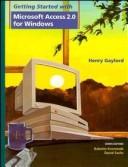 Cover for Getting started with Microsoft Access 2.0 for Windows