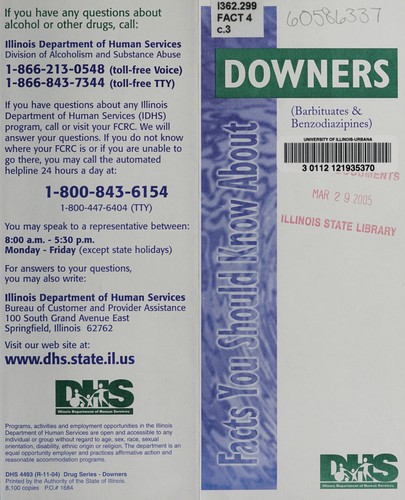 Cover for Facts you should know about downers