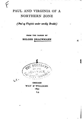 Cover for Paul and Virginia of a northern zone =
