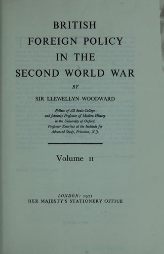 Cover for British foreign policy in the Second World War