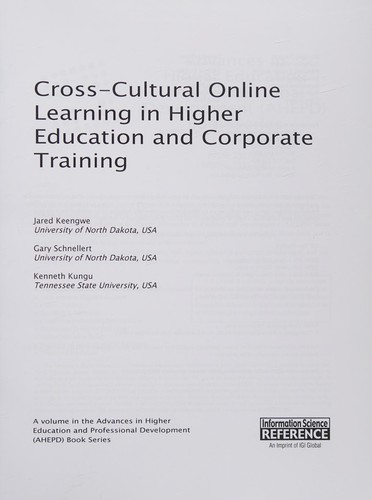 Cover for Cross-cultural online learning in higher education and corporate training