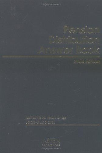 Cover for Pension Distribution Answer Book, 2006 Edition