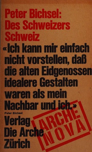Cover for Des Schweizers Schweiz.