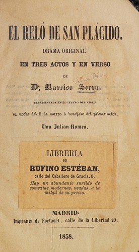 Cover for El rel©đ de San Pl©Łcido