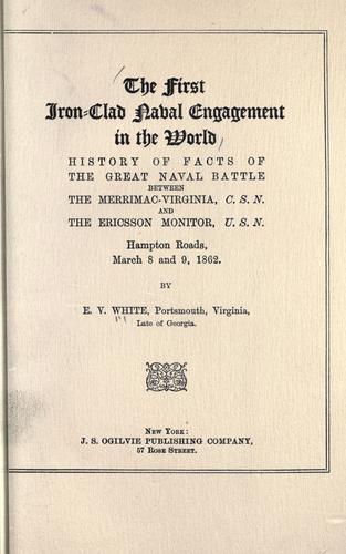 Cover for The first iron-clad naval engagement in the world