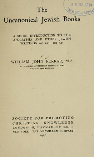 Cover for The uncanonical Jewish books