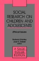 Cover for Social research on children and adolescents