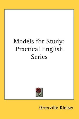 Cover for Models for Study