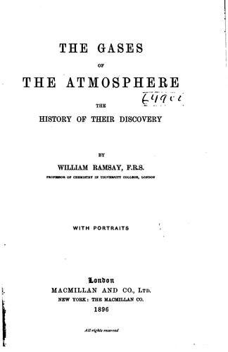 Cover for The Gases of the Atmosphere: The History of Their Discovery