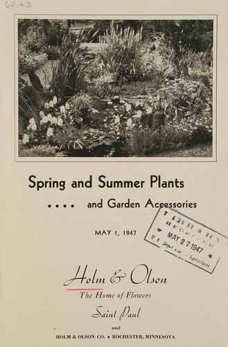 Cover for Spring and summer plants and garden accessories