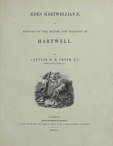 Cover for Ædes Hartwellianæ