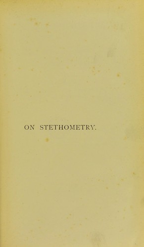 Cover for On stethometry