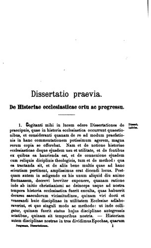 Cover for Dissertationes selectae in historiam ecclesiasticam