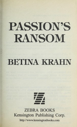Cover for Passion's ransom