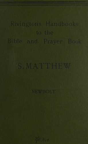 Cover for Handbook to the Gospel according to S. Matthew