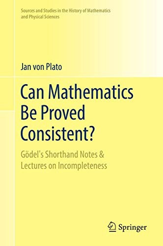 Cover for Can Mathematics Be Proved Consistent?
