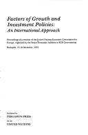 Cover for Factors of growth and investment policies