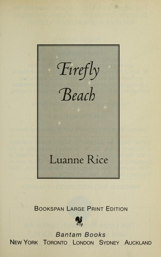 Cover for Firefly Beach (Bookspan Large Print Edition)