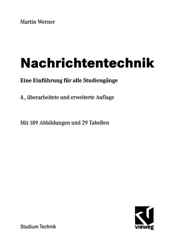 Cover for Nachrichtentechnik