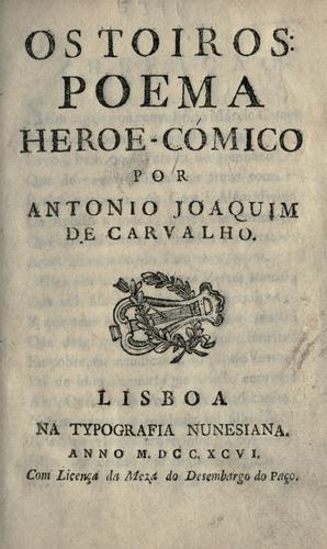 Cover for Os toiros