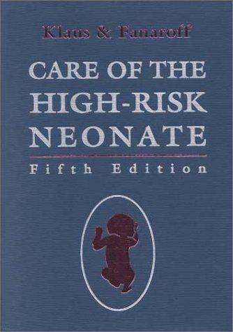Cover for Care of the High-Risk Neonate