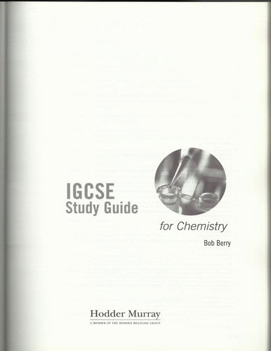 Cover for Igcse Chemistry Study Guide