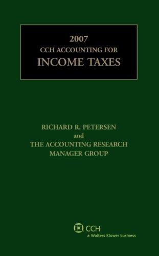 Cover for CCH Accounting for Income Taxes