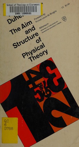 Cover for The aim and structure of physical theory.
