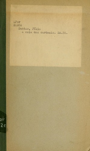 Cover for A ceia dos cardeais
