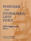 Cover for Passenger and Immigration Lists Index 2000 Supplement