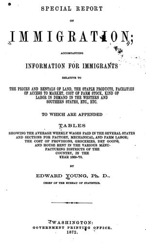 Cover for Special report on immigration