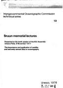 Cover for Bruun memorial lectures presented at the tenth session of the IOC Assembly, Unesco, Paris, 8 November 1977