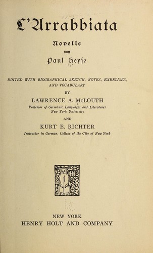 Cover for L'Arrabbiata, novelle