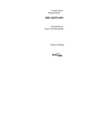 Cover for Die Gestapo