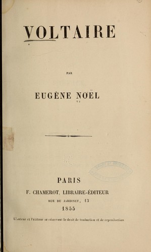 Cover for Voltaire