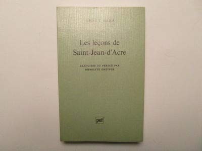 Cover for Les leçons de Saint-Jean-d'Acre