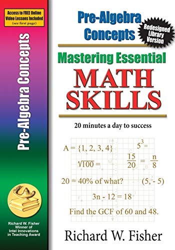Cover for Mastering Essential Math Skills Pre-Algebra Concepts